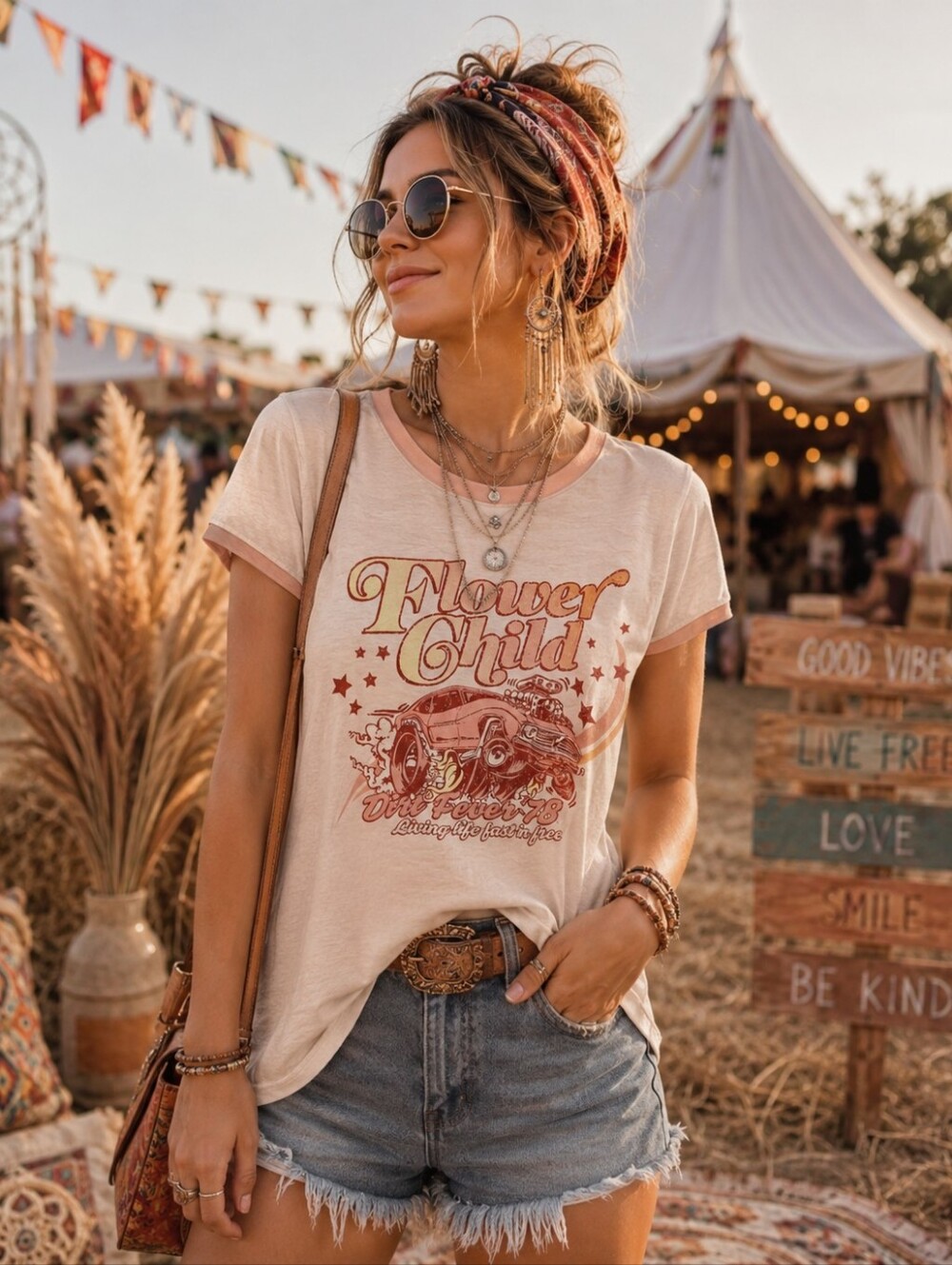 🌸 Spell “Flower Child” Graphic Tee Small🌸